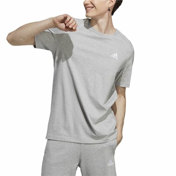 Maglia a Maniche Corte Uomo Adidas Essentials Grigio chiaro S