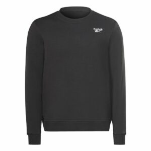 Felpa senza Cappuccio Reebok Identity Left Chest Logo Crew Nero M