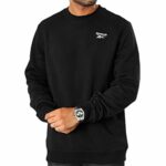 Felpa senza Cappuccio Reebok Identity Left Chest Logo Crew Nero M