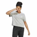 Maglia a Maniche Corte Donna Adidas 3S Cropped Top Grigio chiaro (XS)