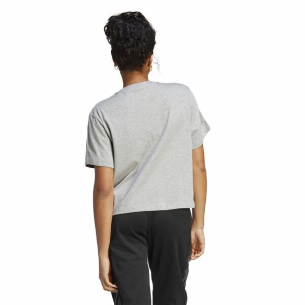 Maglia a Maniche Corte Donna Adidas 3S Cropped Top Grigio chiaro (XS)