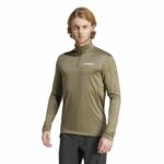 Felpa senza Cappuccio Uomo Adidas Mt Half Zi Ls Marrone