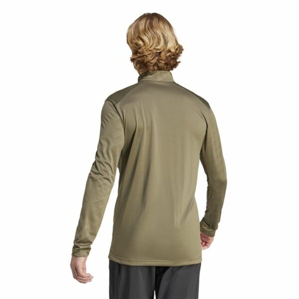 Felpa senza Cappuccio Uomo Adidas Mt Half Zi Ls Marrone