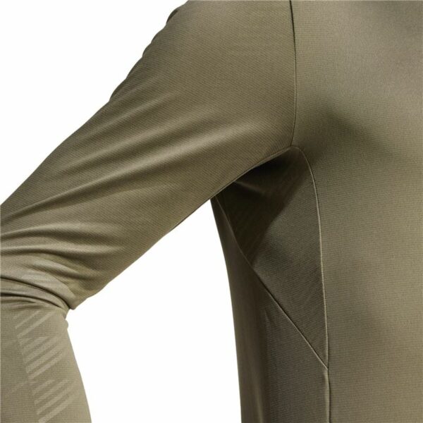 Felpa senza Cappuccio Uomo Adidas Mt Half Zi Ls Marrone