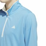 Felpa senza Cappuccio Adidas Lightweight Half-Zip Azzurro Acqua L