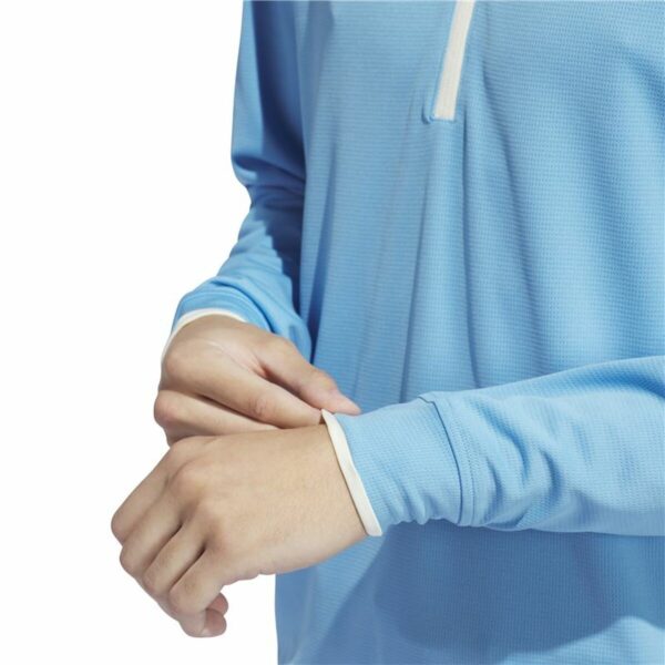 Felpa senza Cappuccio Adidas Lightweight Half-Zip Azzurro Acqua L