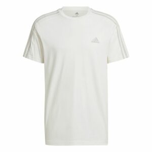 Maglia a Maniche Corte Uomo Adidas Essentials 3 Bandas Bianco L