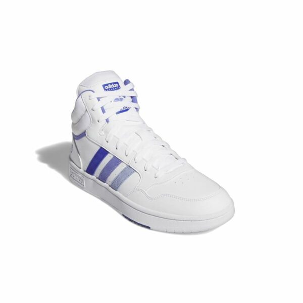 Scarpe da Tennis Casual Uomo Adidas Hoops 3.0 Mid Bianco