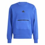Felpa senza Cappuccio Adidas City Es e Fleece Azzurro