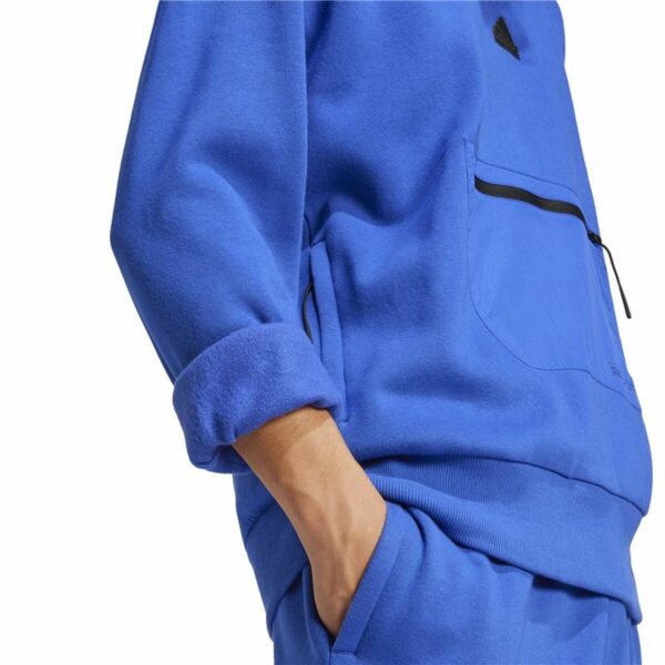 Felpa senza Cappuccio Adidas City Es e Fleece Azzurro