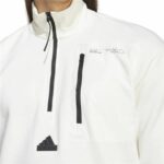 Felpa senza Cappuccio Adidas City Es e Fleece Half-Zip Bianco XXL