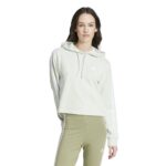 Felpa con Cappuccio Donna Adidas Essentials 3 Bandas French Terry Beige