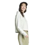 Felpa con Cappuccio Donna Adidas Essentials 3 Bandas French Terry Beige