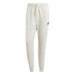 Pantalone Lungo Sportivo Adidas Essentials Fleece Regular Tapered Bianco
