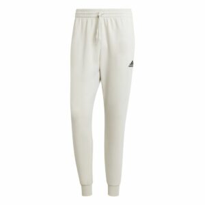 Pantalone Lungo Sportivo Adidas Essentials Fleece Regular Tapered Bianco