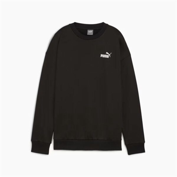 Felpa senza Cappuccio Donna Puma Essentials+ Relaxed Small Logo Crew Fl Nero