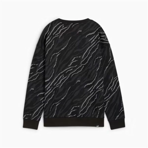 Felpa senza Cappuccio Donna Puma Essentials+ Animal Aop Crew Fl Mujer Nero