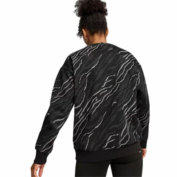 Felpa senza Cappuccio Donna Puma Essentials+ Animal Aop Crew Fl Mujer Nero