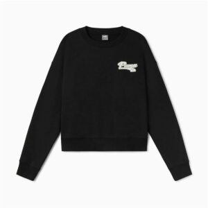 Felpa senza Cappuccio Donna Puma Puma Script Crew Fl Mujer