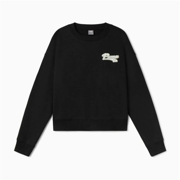 Felpa senza Cappuccio Donna Puma Puma Script Crew Fl Mujer