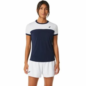 Maglia Sportiva a Maniche Corte Asics Court Blu Marino Tennis