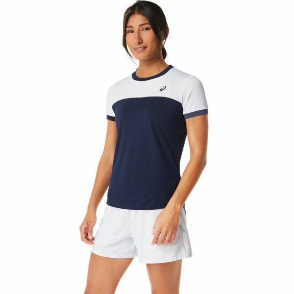 Maglia Sportiva a Maniche Corte Asics Court Blu Marino Tennis
