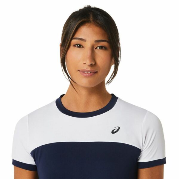 Maglia Sportiva a Maniche Corte Asics Court Blu Marino Tennis
