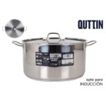 Casseruola con coperchio Quttin ø 34 x 18 cm (2 Unità)