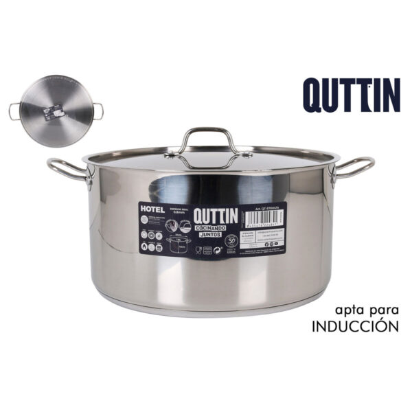 Casseruola con coperchio Quttin ø 34 x 18 cm (2 Unità)