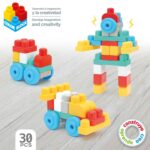 Blocchi di Costruzioni Color Block Valigia Macchina Polizia 30 Pezzi (2 Unità)