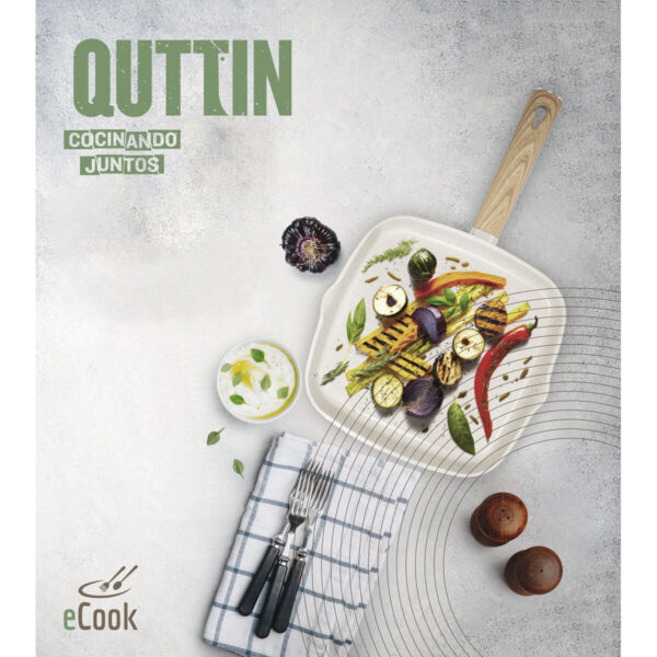 Padella griglia Quttin ECOOK Bianco
