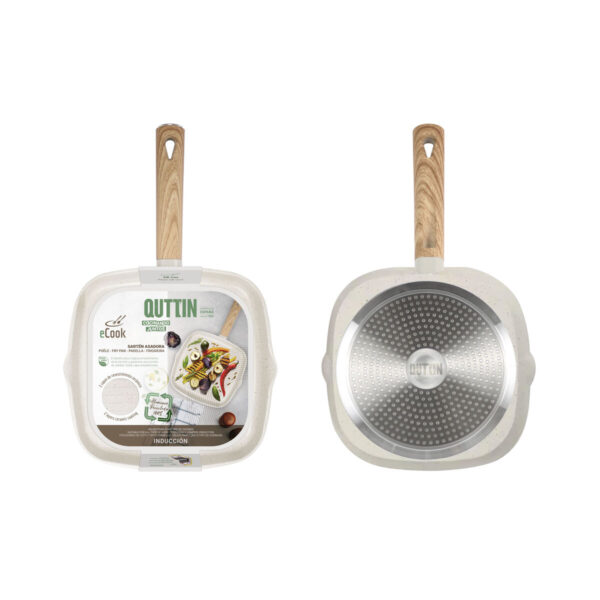 Padella griglia Quttin ECOOK Bianco