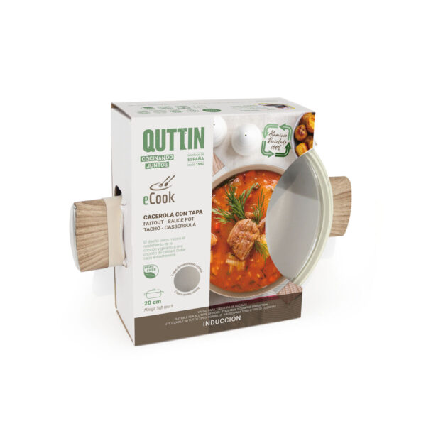 Casseruola con coperchio Quttin Ecook 20 x 9 cm 2,8 mm (4 Unità)