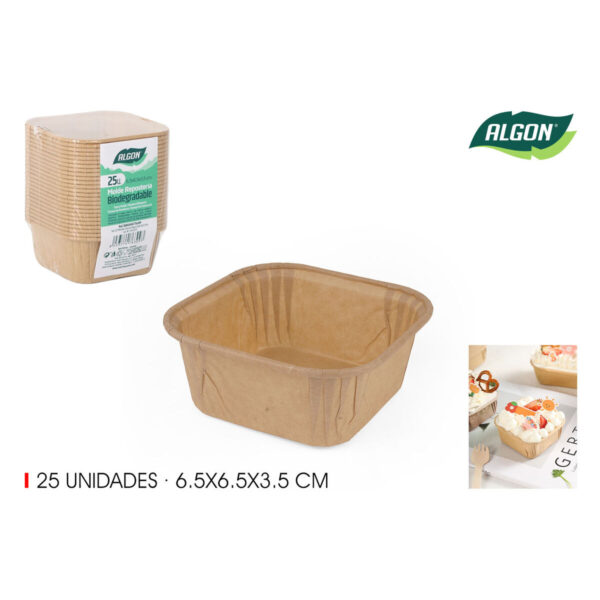 Set di Stampi da Pasticceria Algon Carta 6,5 x 6,5 x 3,5 cm 25 Pezzi (36 Unità)