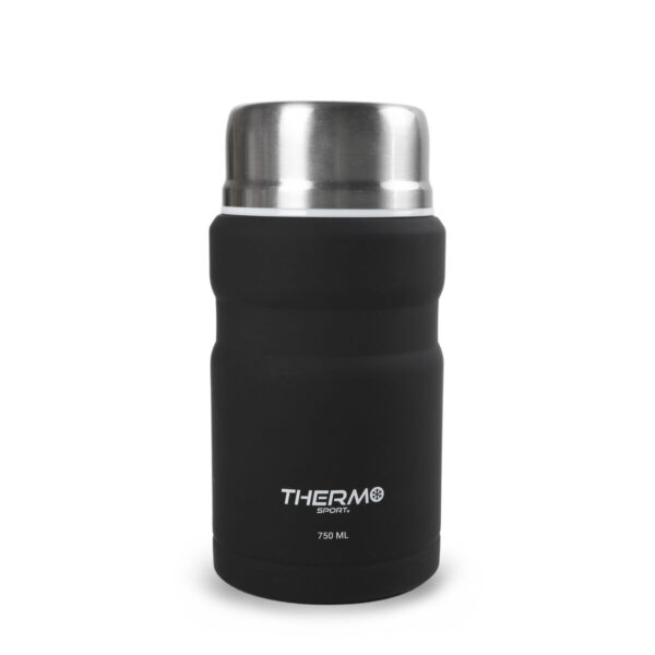 Thermos per Alimenti ThermoSport Nero Acciaio 750 ml (6 Unità)