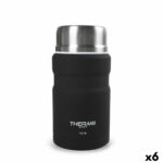 Thermos per Alimenti ThermoSport Nero Acciaio 750 ml (6 Unità)