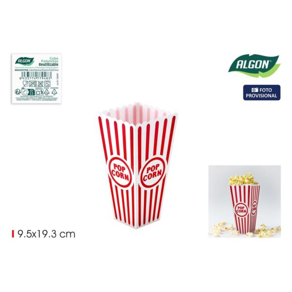 Recipiente per servire i pop corn Algon 9,5 x 19,3 cm (24 Unità)