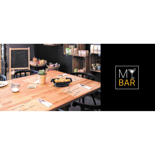 Portapane My Bar Nero Metallo Rettangolare 29 x 20 x 11,7 cm (12 Unità)