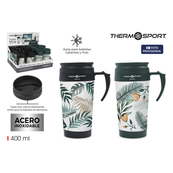 Tazza Thermos con Coperchio ThermoSport 400 ml 0,4 l (12 Unità)