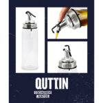 Oliera Quttin Trasparente Argentato Vetro 5,5 x 5,5 x 20,5 cm (12 Unità)