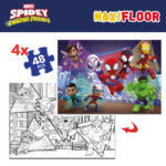 Set di 4 Puzzle Spidey 35 x 1,5 x 25 cm 48 Pezzi (6 Unità)