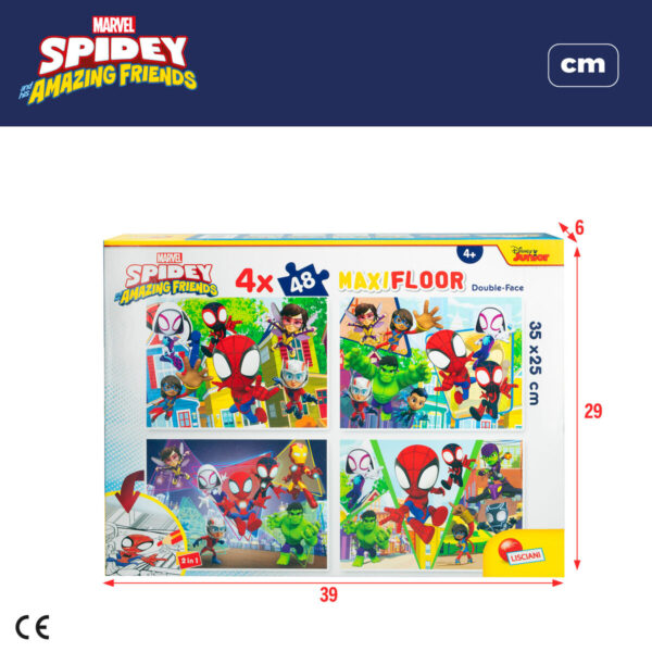 Set di 4 Puzzle Spidey 35 x 1,5 x 25 cm 48 Pezzi (6 Unità)