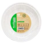 Set di piatti riutilizzabili Maxi Products Bianco Plastica Ø 22 cm 100 Pezzi (8 Unità)