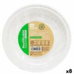 Set di piatti riutilizzabili Maxi Products Bianco Plastica Ø 22 cm 100 Pezzi (8 Unità)