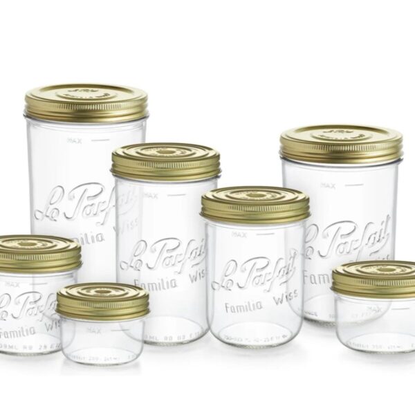 Vaso Le Parfait Wiss Trasparente Dorato 350 ml Ermetico (6 Unità)