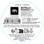 Bottiglia di Vetro La Mediterránea Sughero Vetro 1 L (12 Unità)