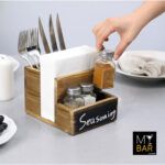 Contenitore per Sistemare Multiuso My Bar Legno 14,5 x 18 x 12 cm (6 Unità)