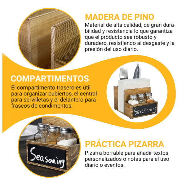 Contenitore per Sistemare Multiuso My Bar Legno 14,5 x 18 x 12 cm (6 Unità)