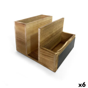 Contenitore per Sistemare Multiuso My Bar Legno 14,5 x 18 x 12 cm (6 Unità)