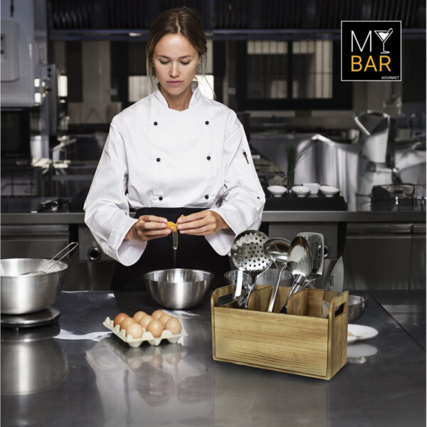 Contenitore per Utensili da Cucina My Bar Legno 30 x 11,2 x 17 cm (6 Unità)